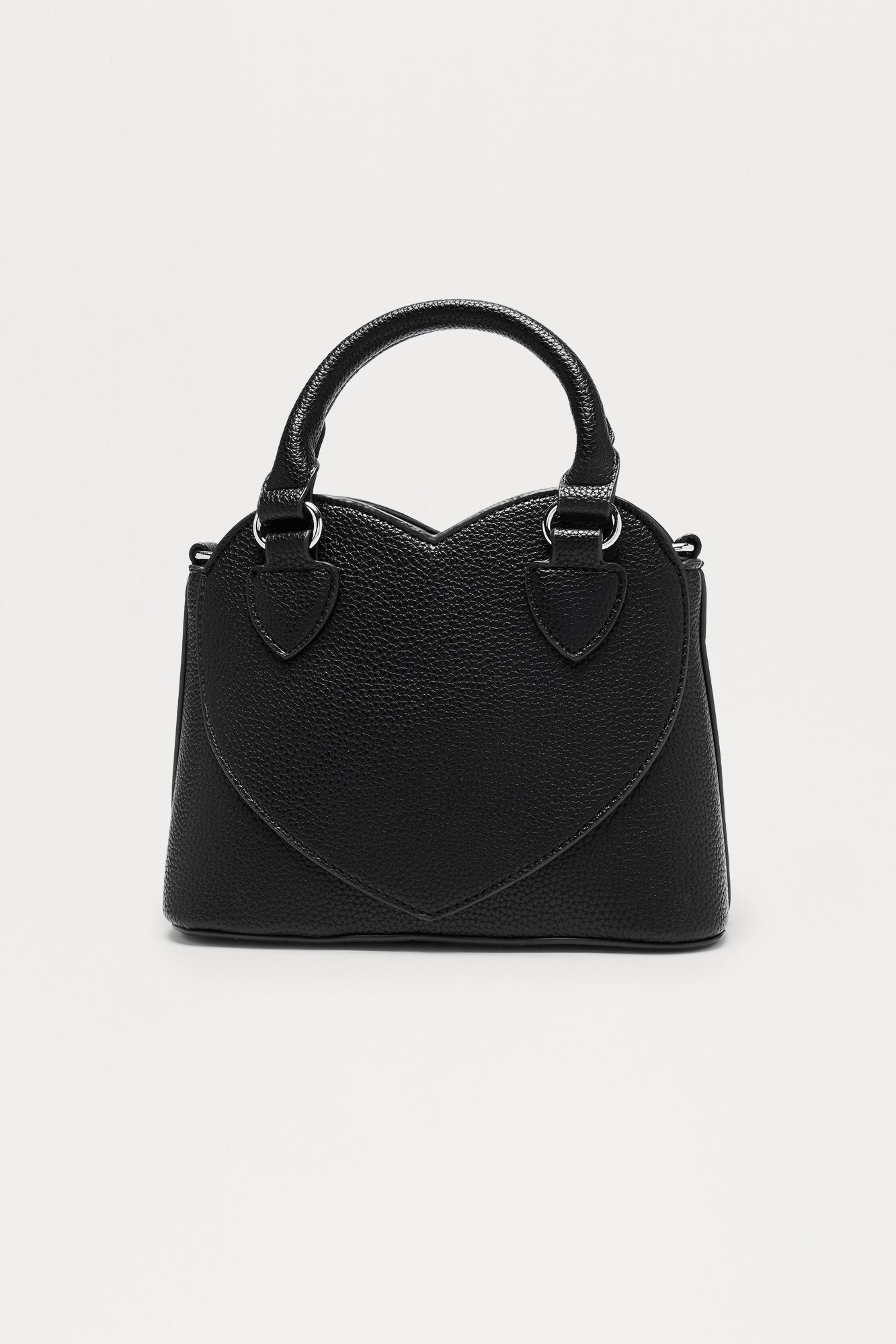 Heart On My Sleeve Satchel Bag  - Black
