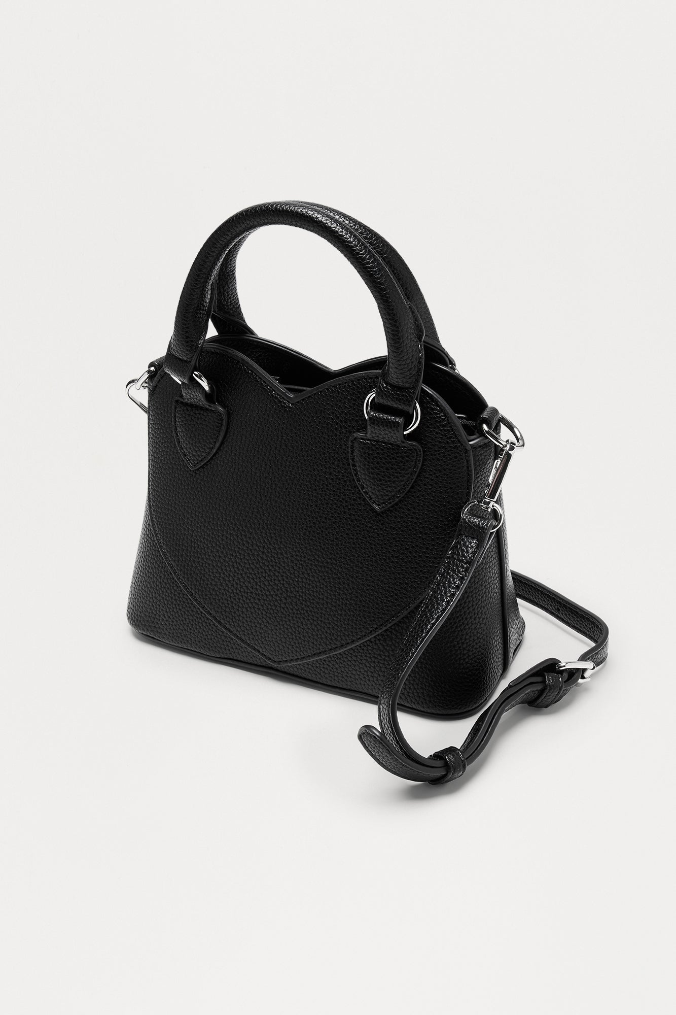 Heart On My Sleeve Satchel Bag  - Black