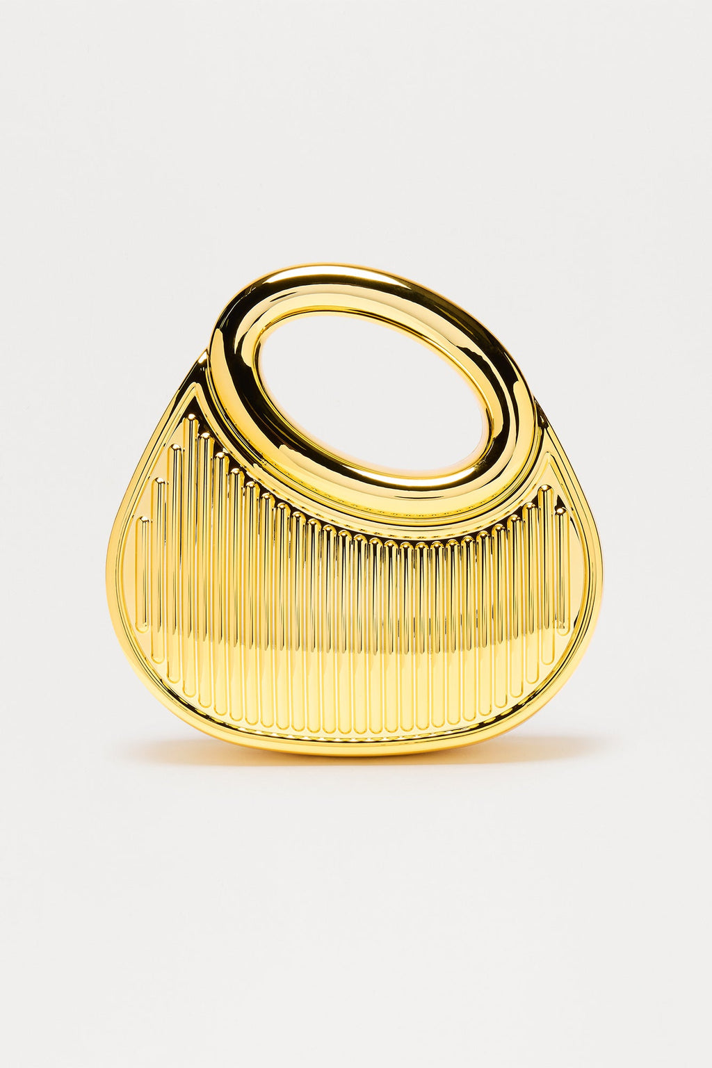 Take Note Hard Case Clutch - Gold