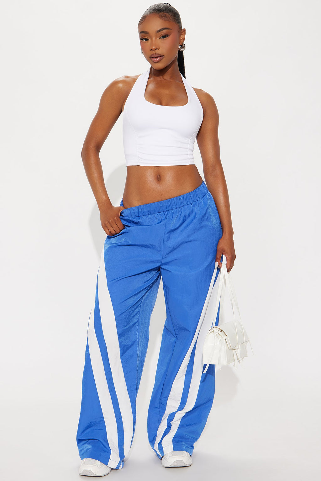 Follow The Curve Windbreaker Track Pant - Blue