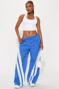 Follow The Curve Windbreaker Track Pant - Blue