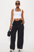 Daphne Cuffed Pant - Black