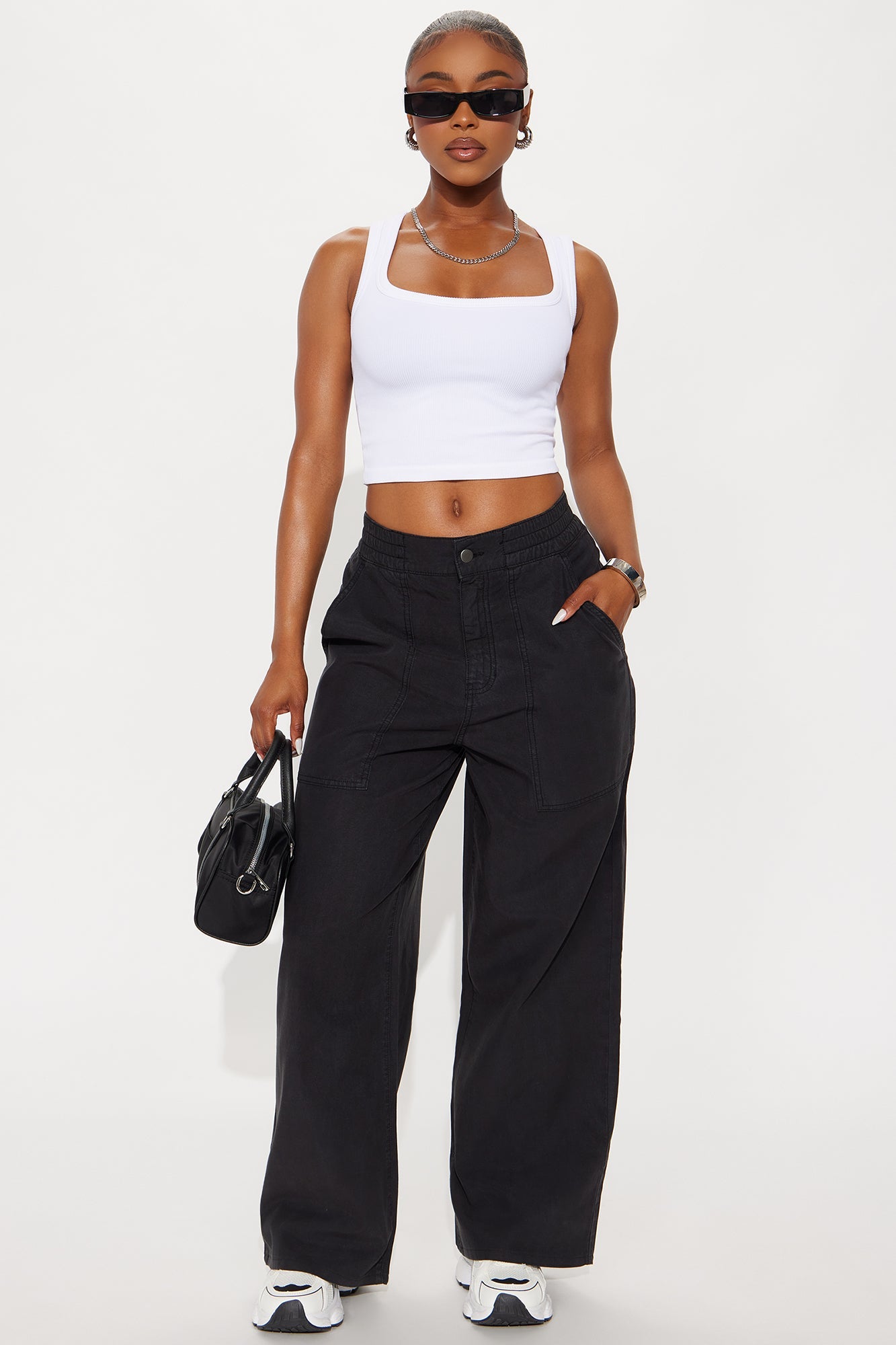 Daphne Cuffed Pant - Black