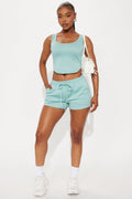 Cool Breeze French Terry Short Set - Mint