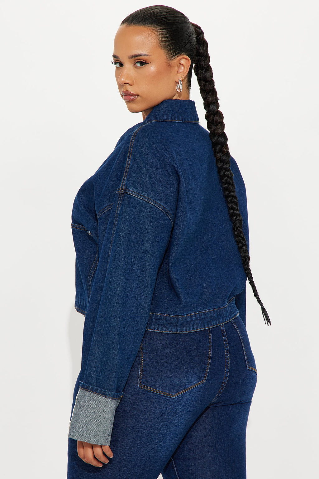 Adrian Cuffed Denim Jacket - Rinse Blue Wash