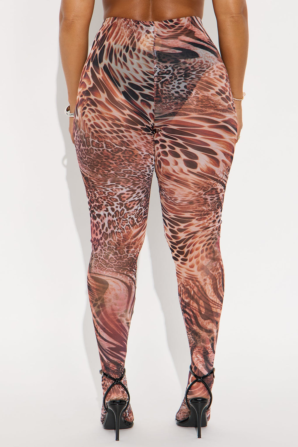 Fierce Attitude Leopard Mesh Footed Legging - Leopard