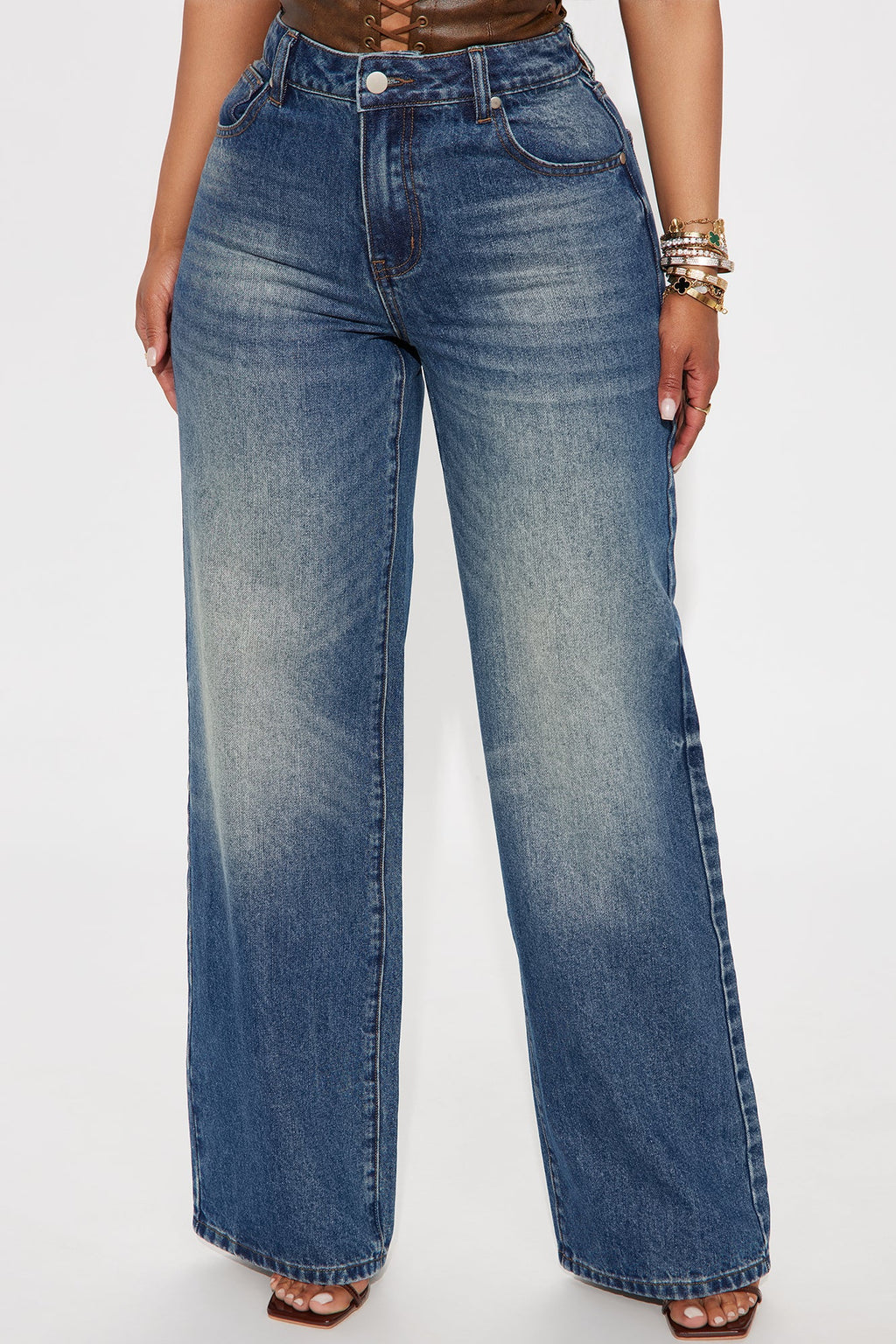 Comfort Zone Wide Leg Jeans - Dark Wash