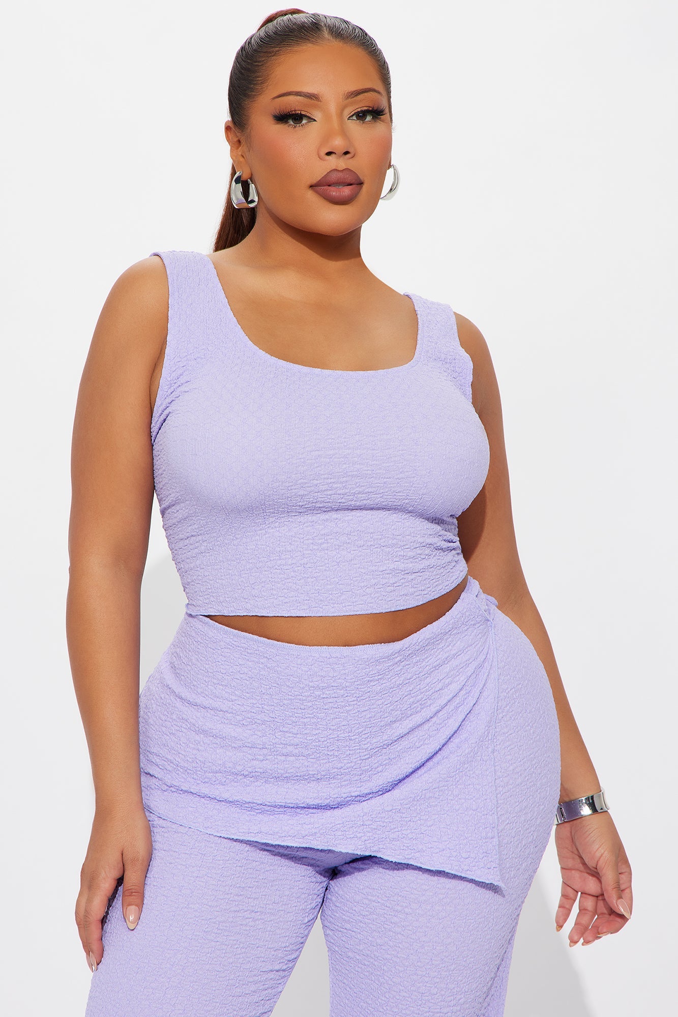 Emory Textured Pant Set - Lavender