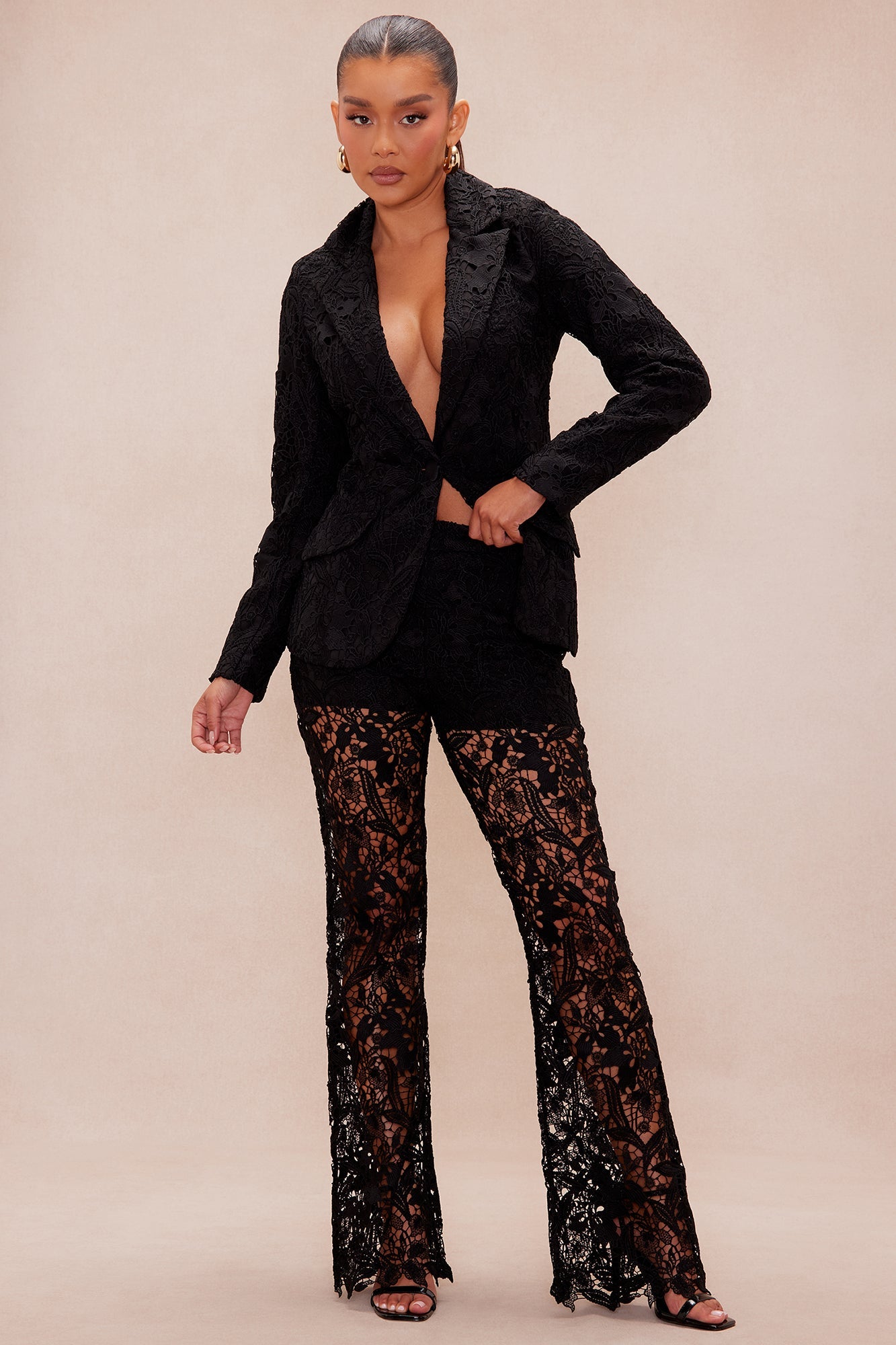 Brandi Lace Pant - Black