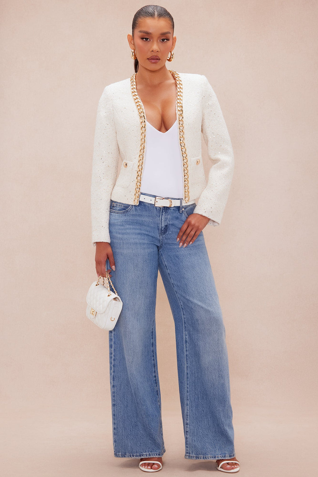 Kennedy Tweed Blazer - Cream