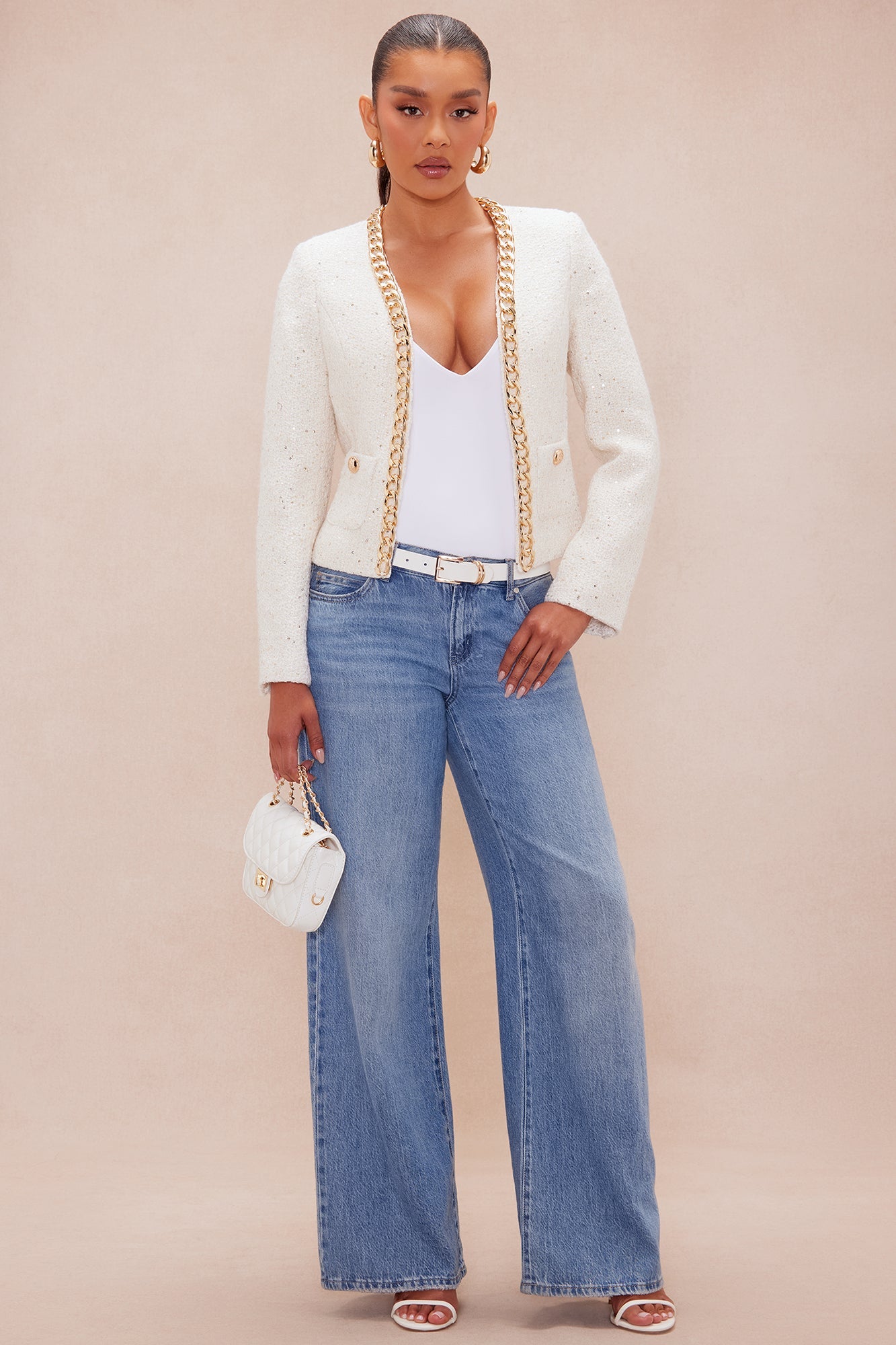 Kennedy Tweed Blazer - Cream