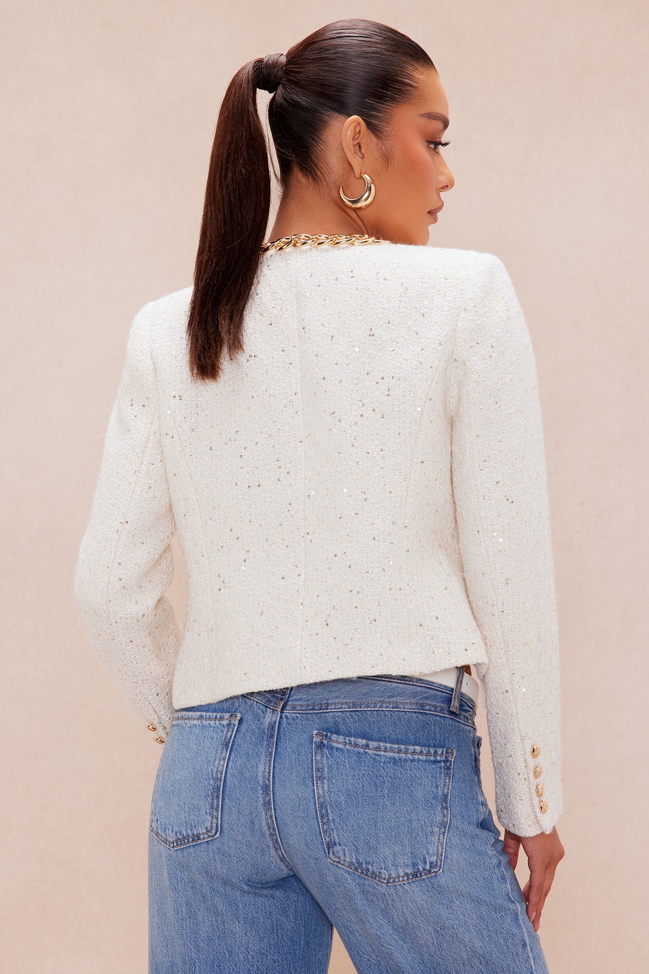 Kennedy Tweed Blazer - Cream