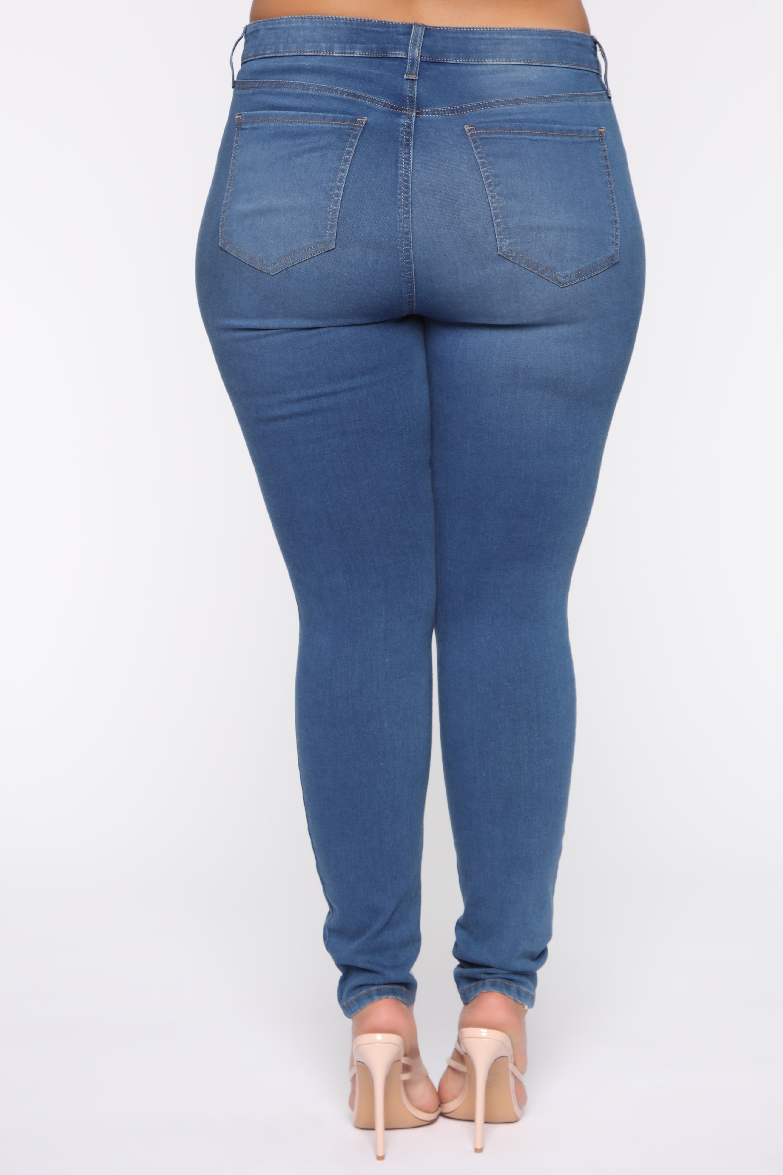 Flex Game Strong Mid Rise Skinny Jeans - Medium Blue Wash
