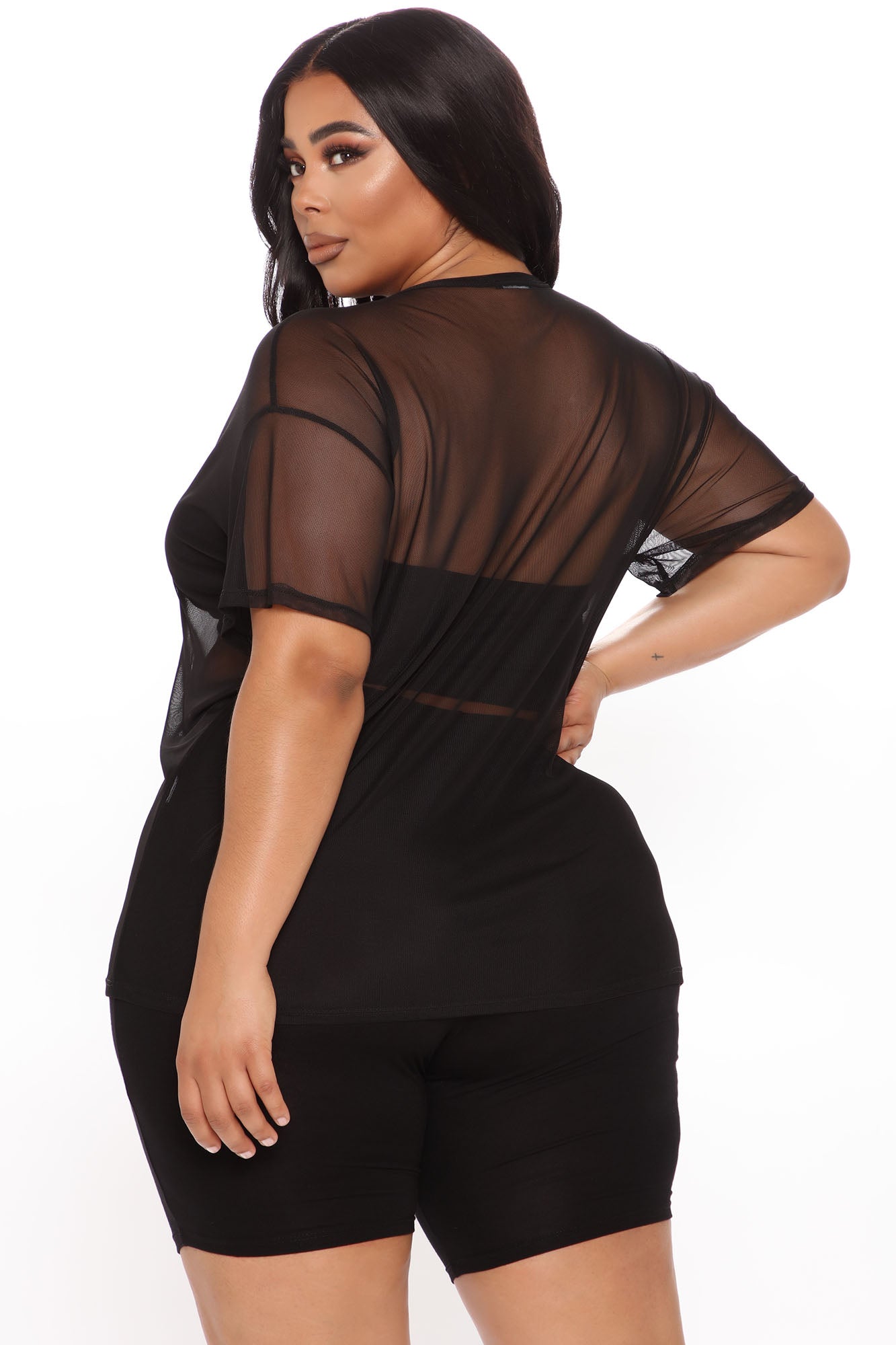 Nice And Clear 3 Piece Biker Short Set - Black