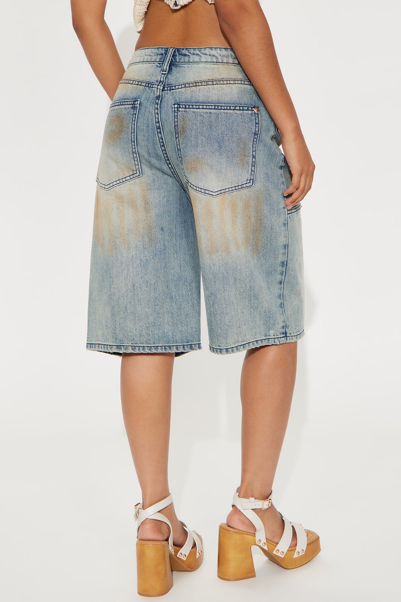 Most Wanted Utility Denim Jorts - Vintage Wash