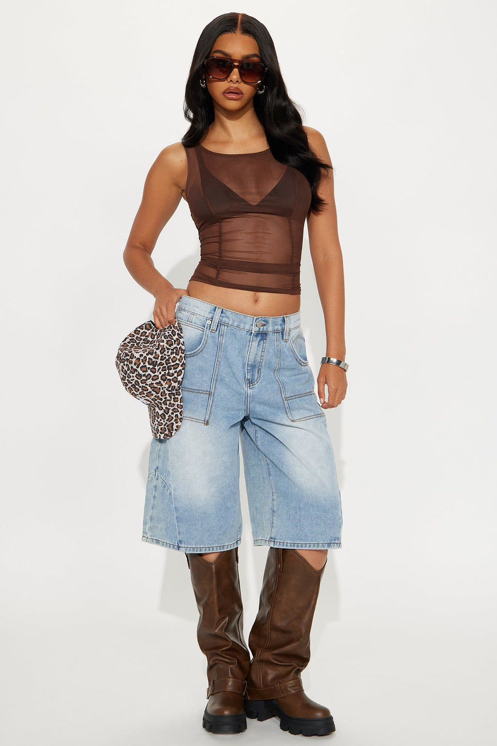 Speak Louder Utility Denim Jorts - Light Wash