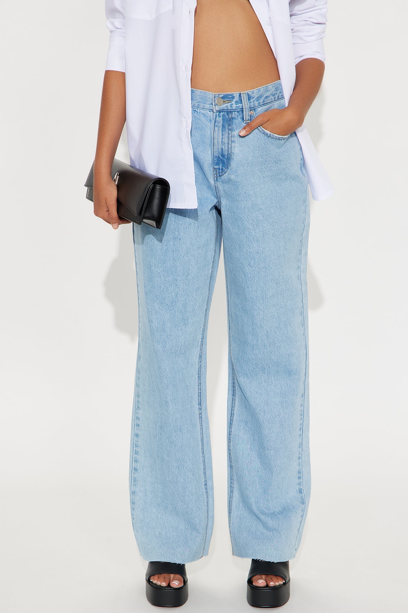 Petite Winona 90's Wide Leg Jeans - Medium Blue Wash
