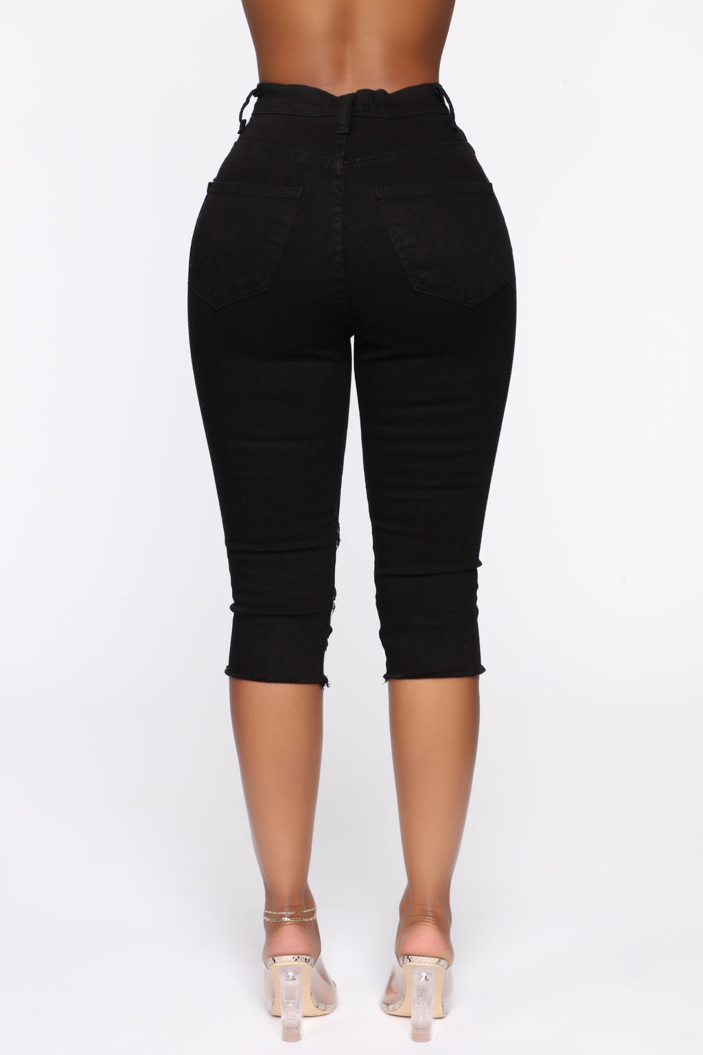 Live In My Skinny Denim Capri Jeans - Black