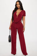 La Rosalinda Pant Set - Burgundy