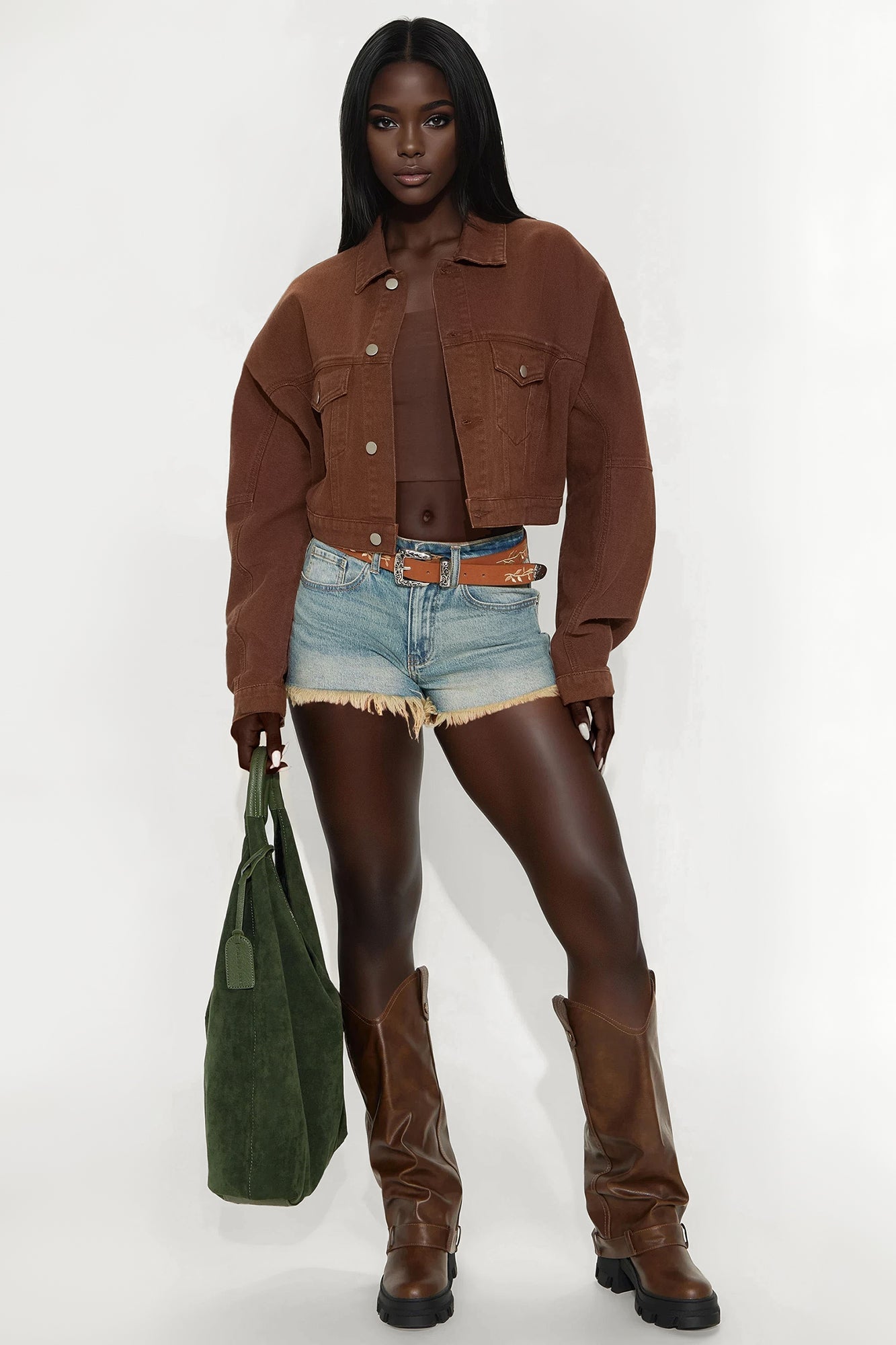 Brittany Trucker Jacket - Chocolate