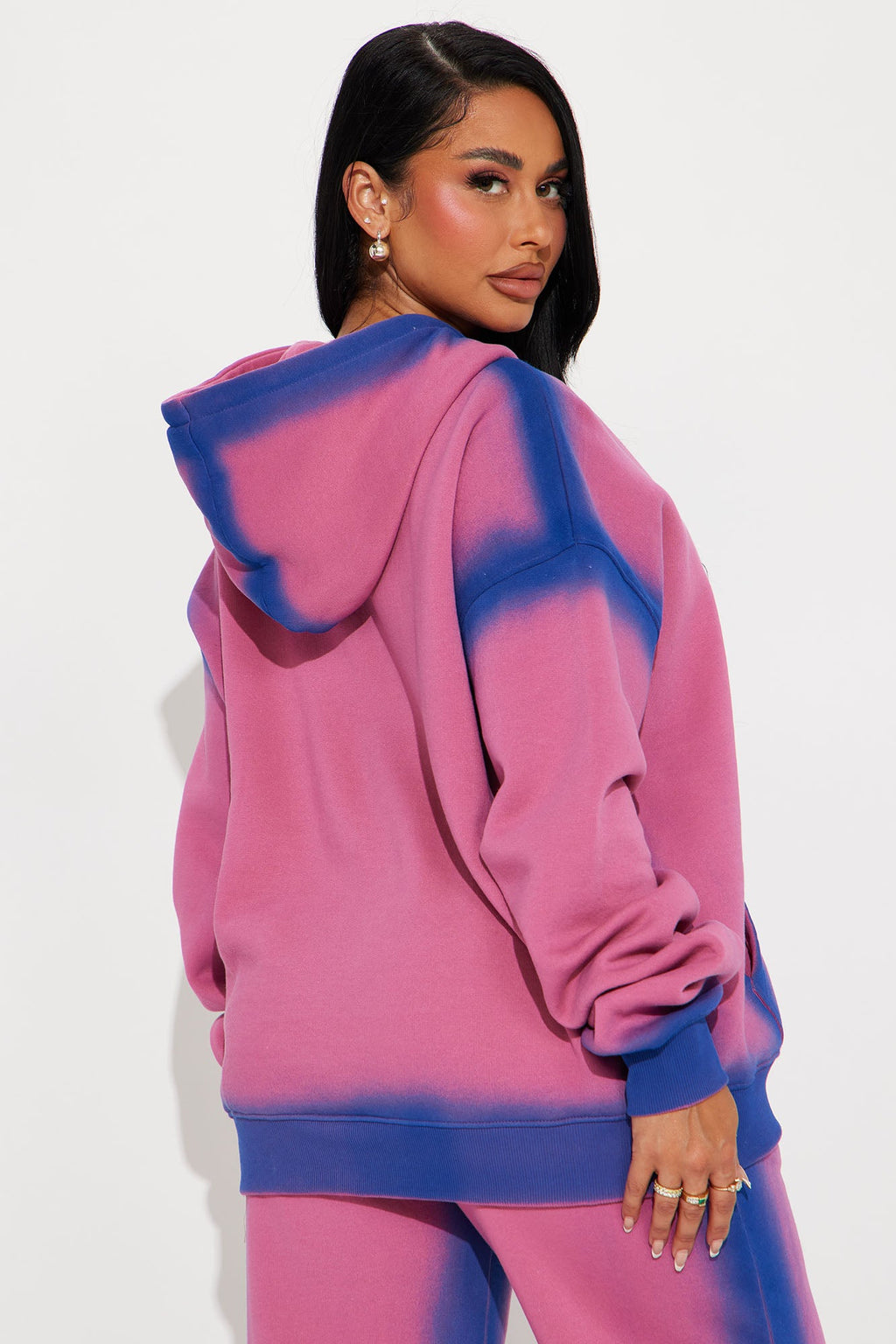 Every Day's A Good Day Washed Hoodie - Purple/combo