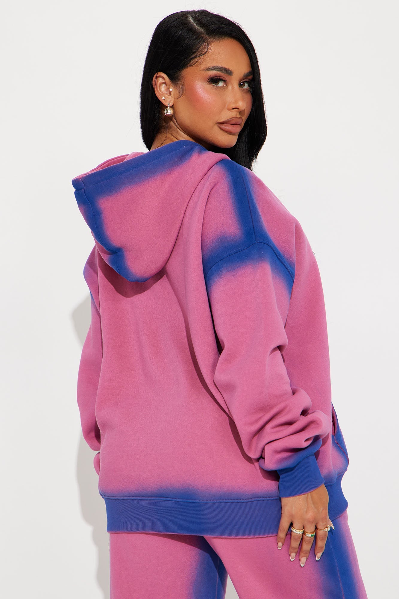 Every Day's A Good Day Washed Hoodie - Purple/combo