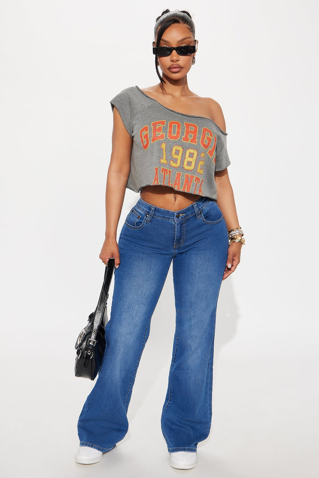 Say No More Low Rise Wide Leg Jeans - Medium Wash