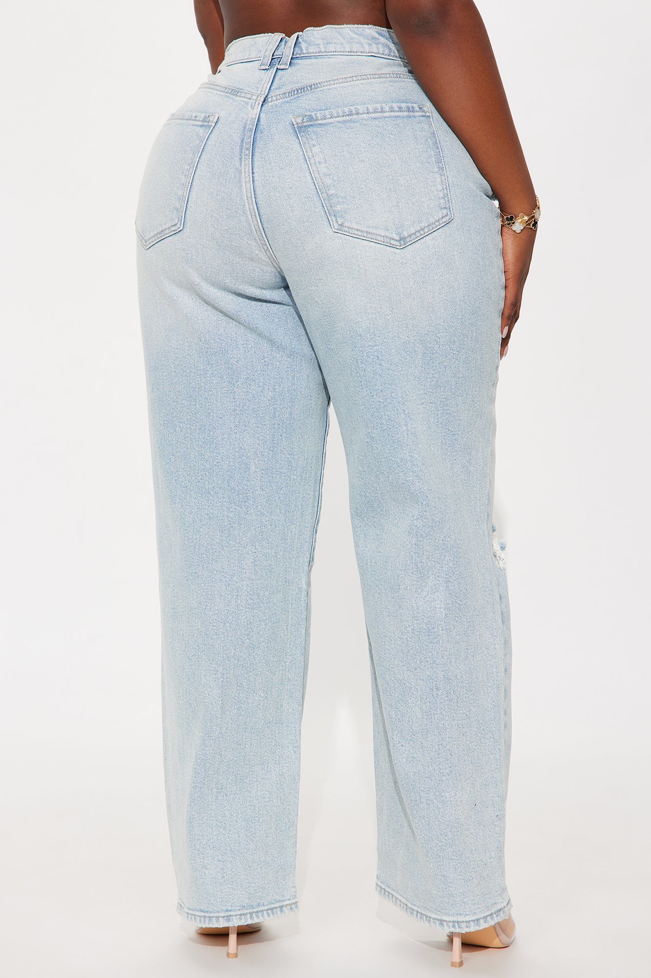Everyday High Rise Straight Leg Jeans - Light Wash