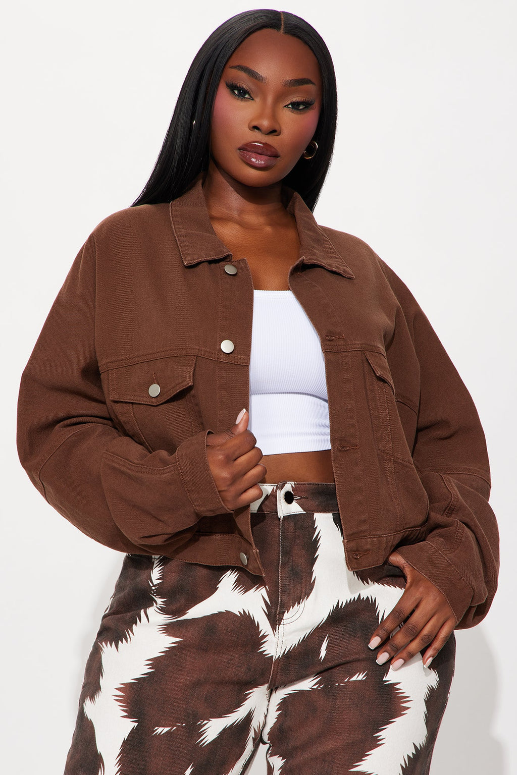 Brittany Trucker Jacket - Chocolate
