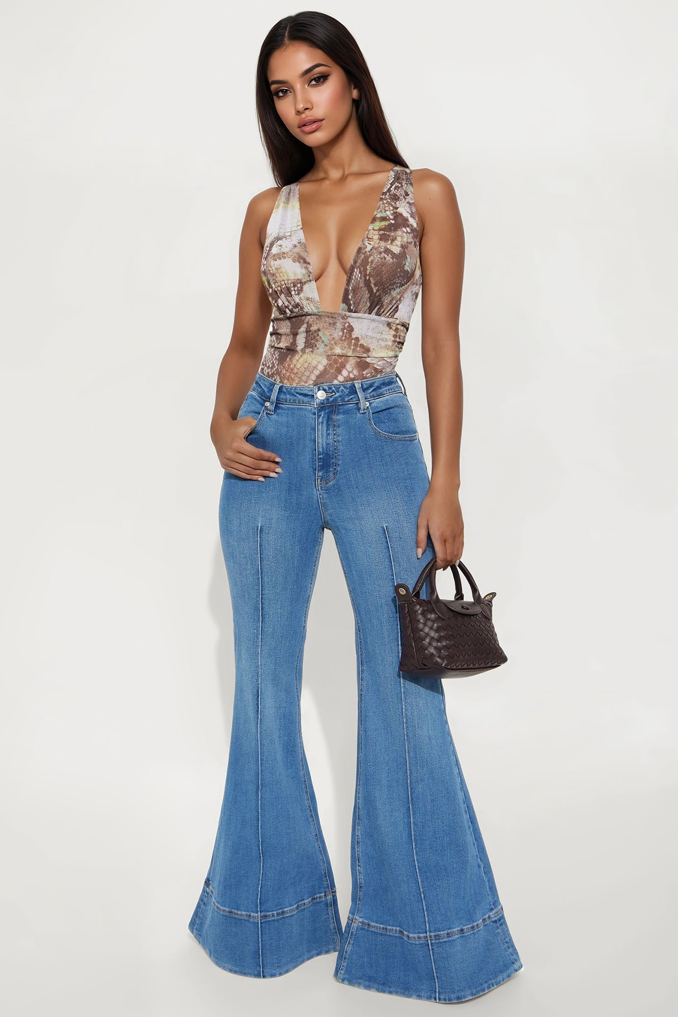 Keep It Real Extreme Flare Jeans - Medium Wash