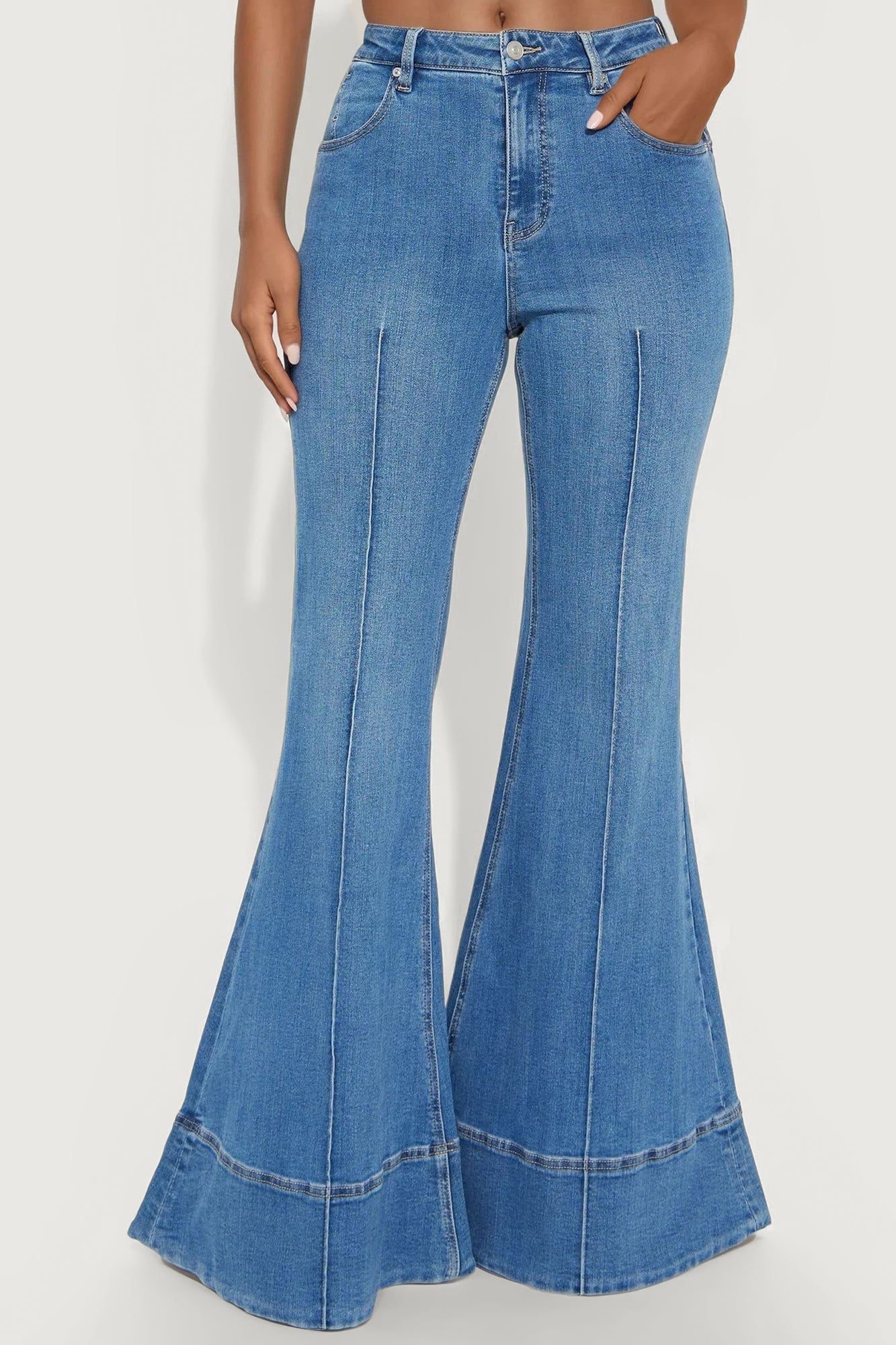 Keep It Real Extreme Flare Jeans - Medium Wash