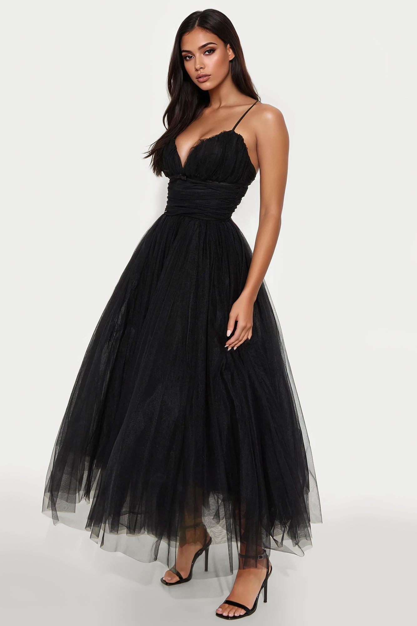 Majestic Bloom Gown - Black
