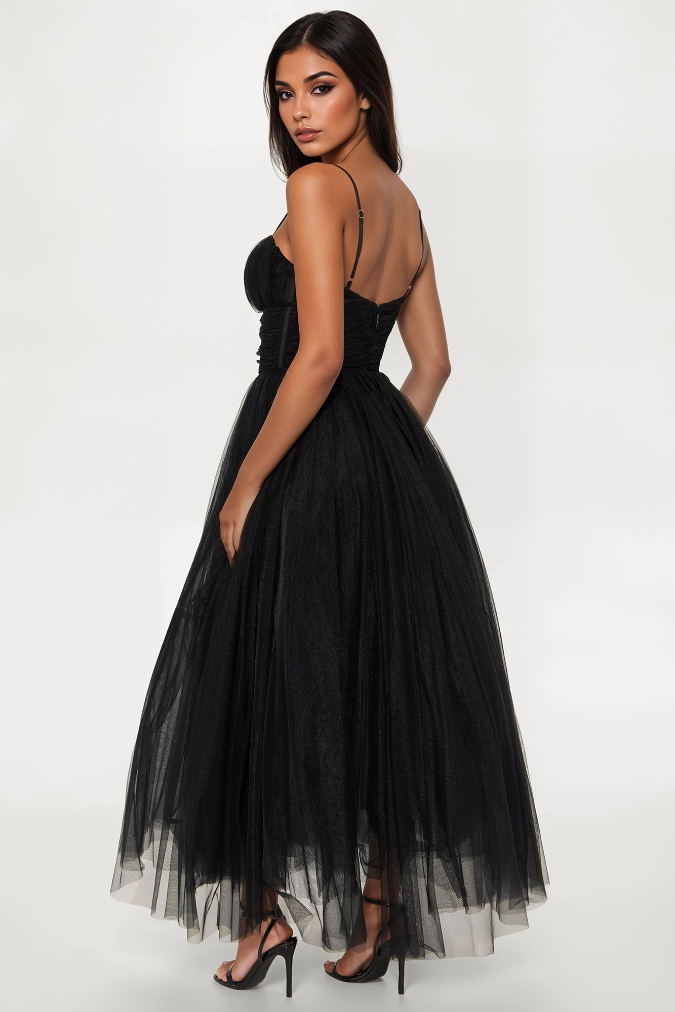 Majestic Bloom Gown - Black