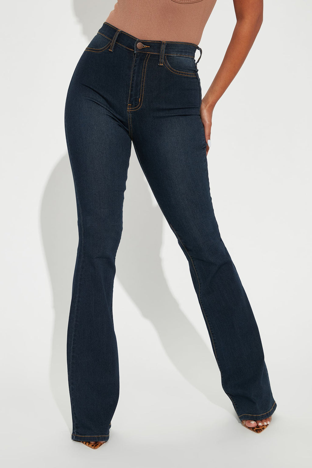 Tall Deep In My Soul Flare Jeans - Dark Denim