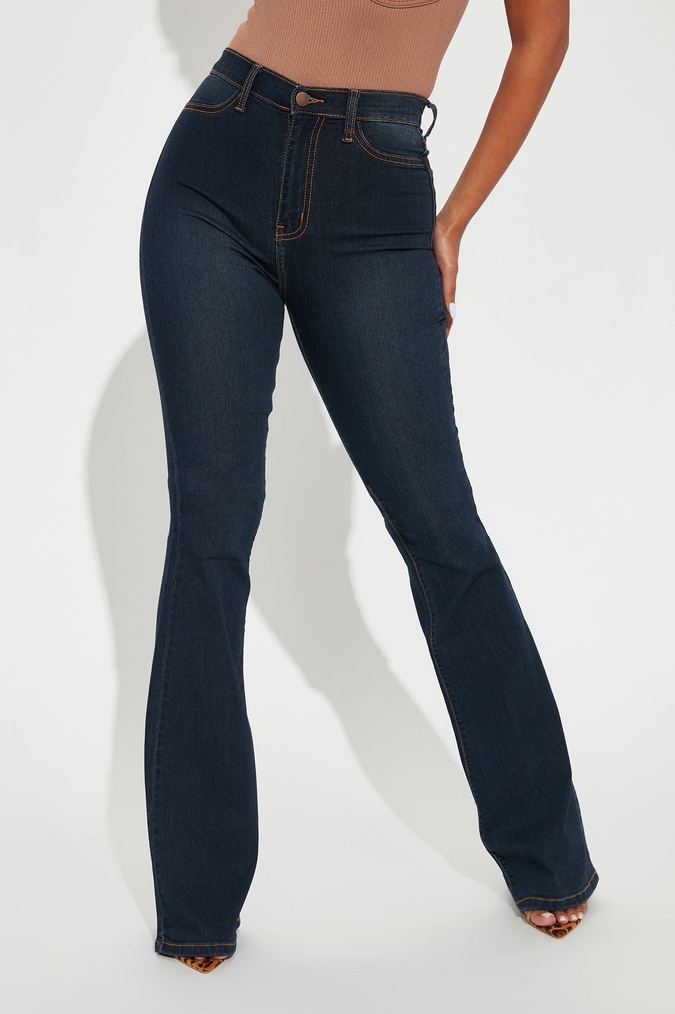 Tall Deep In My Soul Flare Jeans - Dark Denim