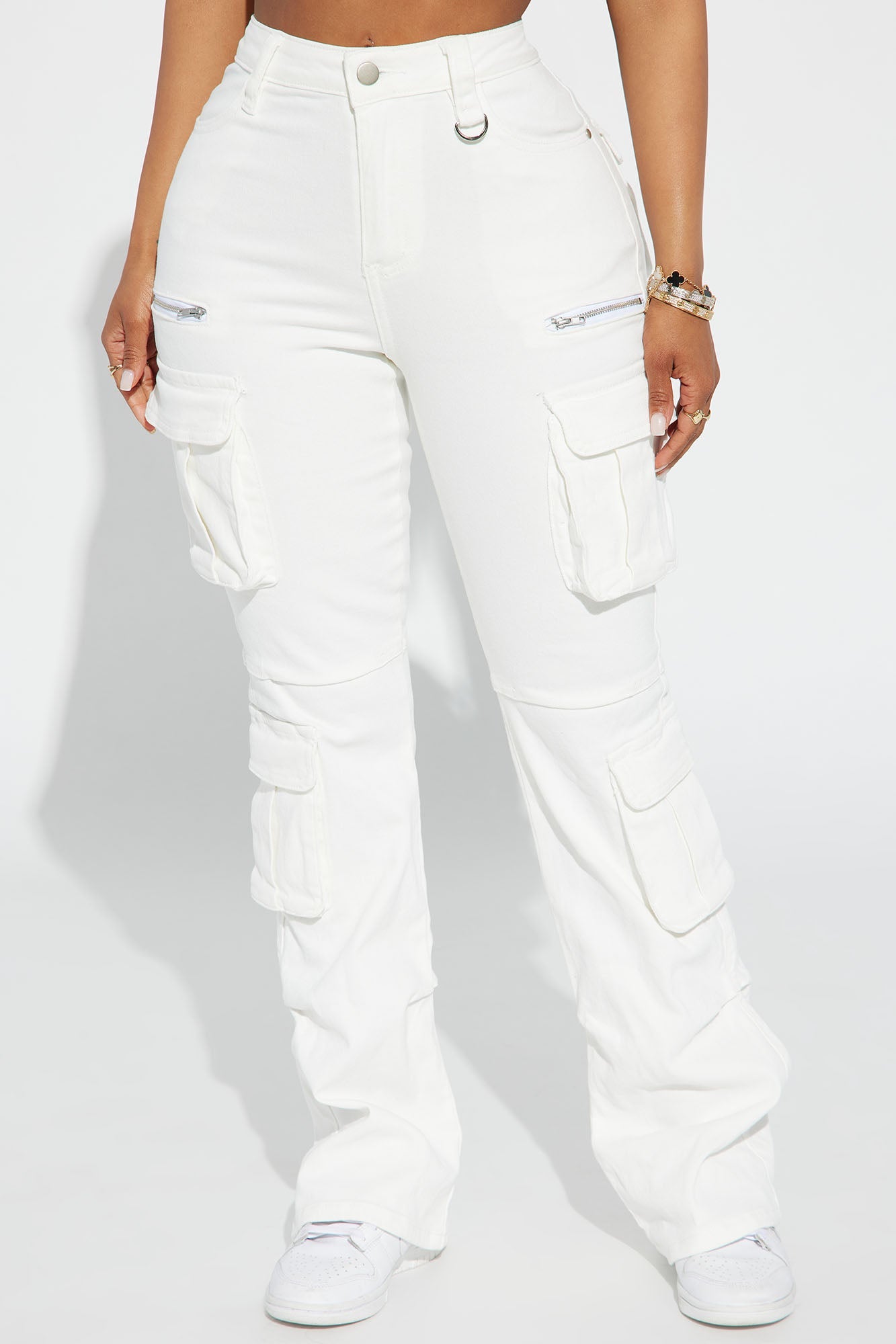 City Streets Stretch Cargo Jean - Ivory