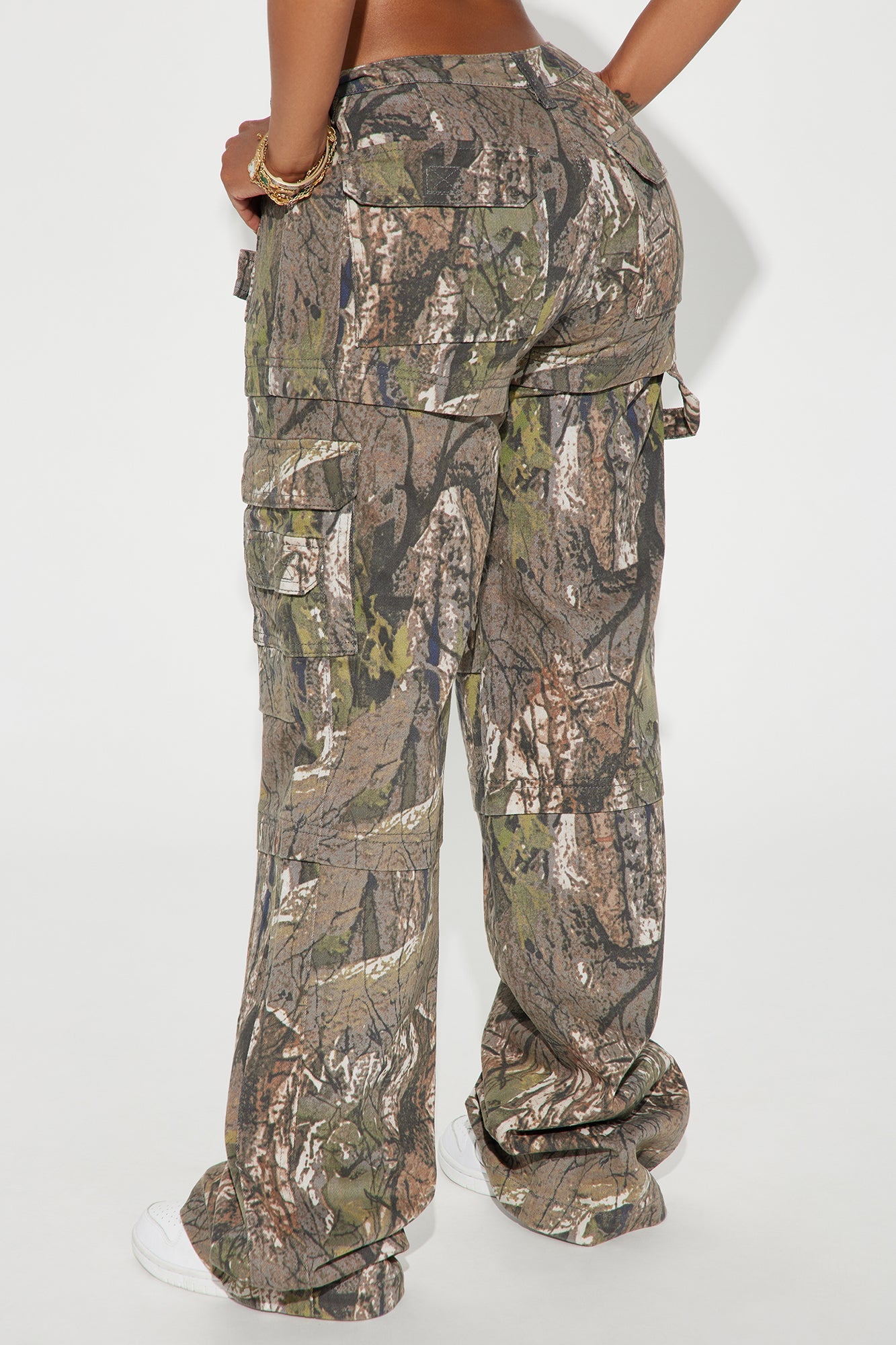 Tall Bree Camo Stretch Cargo Jean - Olive/combo