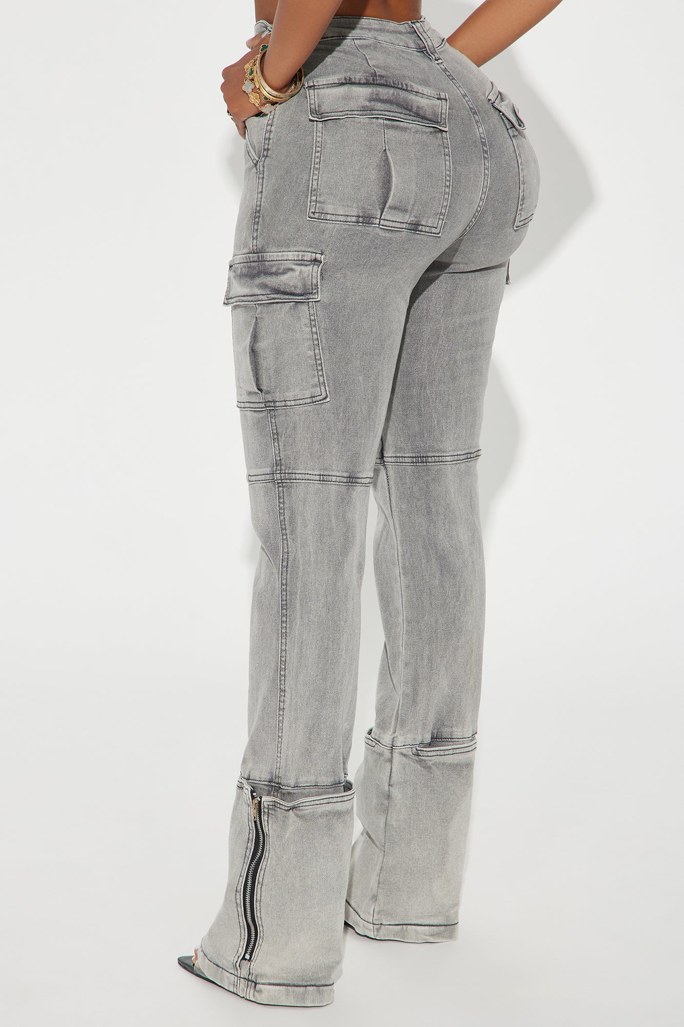 Camden Cargo Utility Jeans - Grey