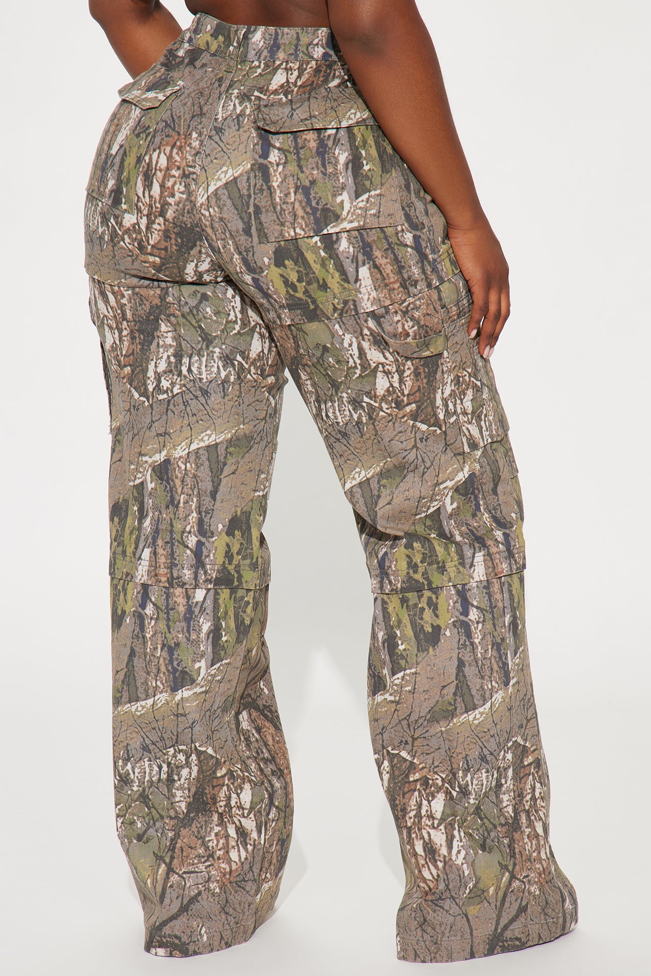 Tall Bree Camo Stretch Cargo Jean - Olive/combo