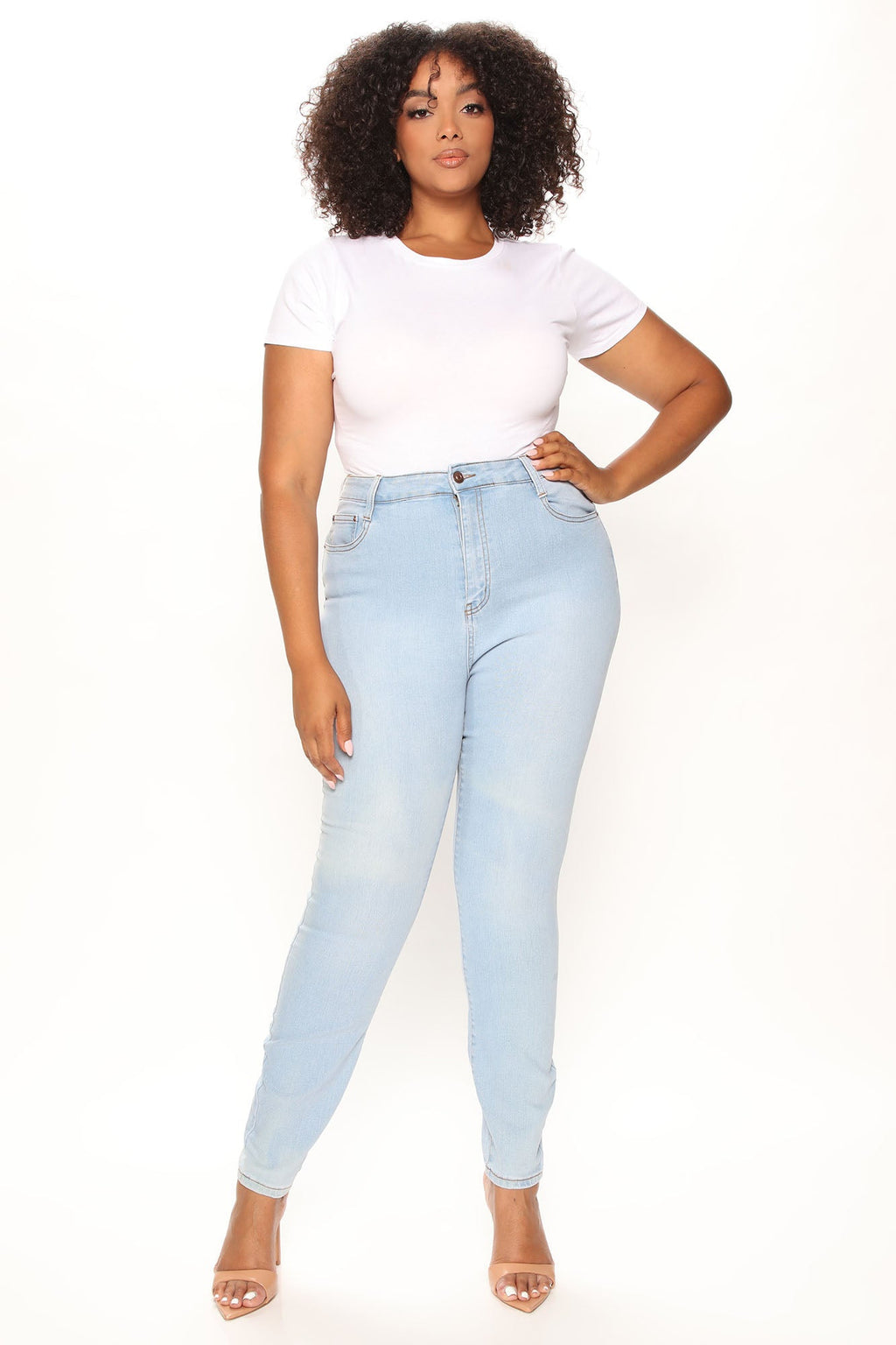 Leanne Crew Neck Bodysuit - White