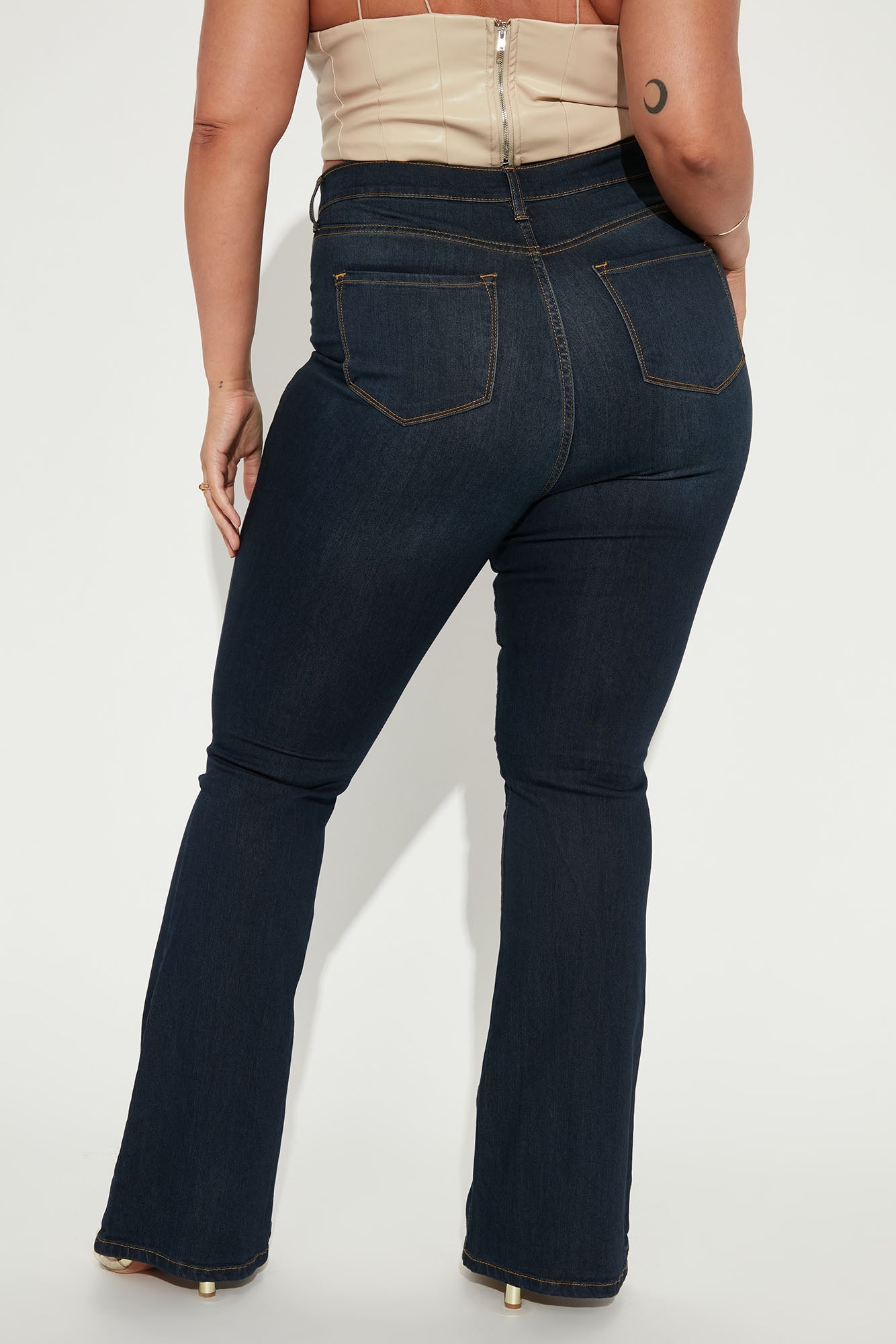 Deep In My Soul Flare Jeans - Dark Denim