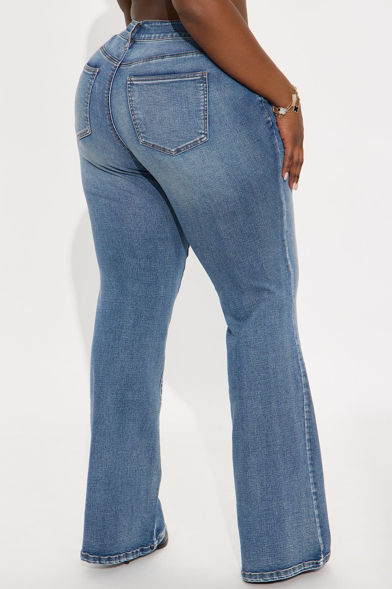 Can't Compete Low Rise Stretch Bootcut Jean - Medium Wash