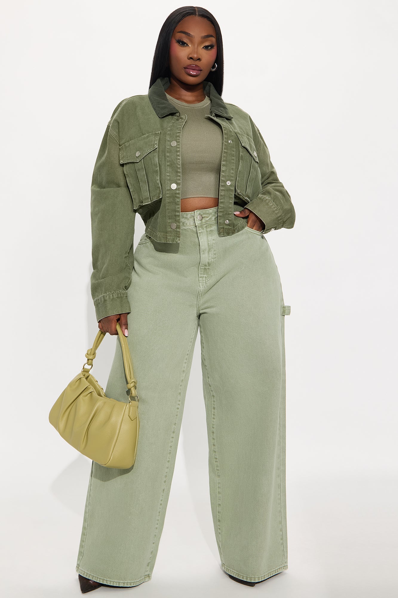 Everything You Want Wide Leg Pant - Sage