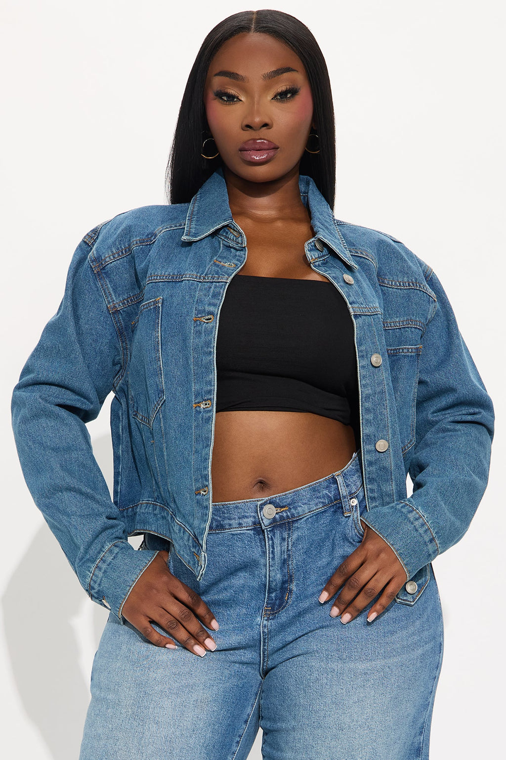 Big Talk Denim Jacket - Medium Wash