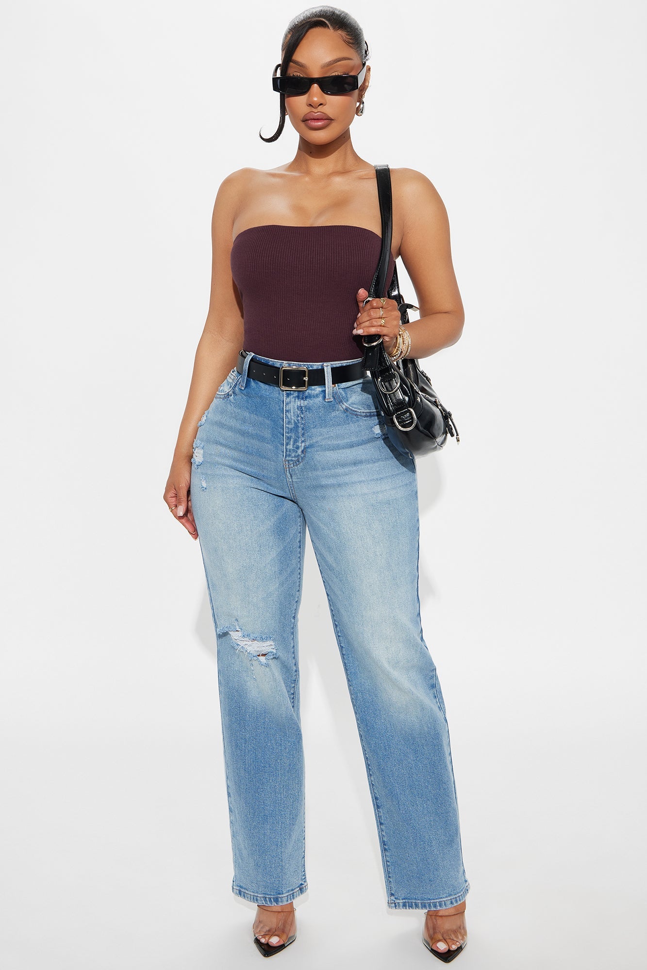 Thought So Relaxed Straight Leg Jeans - Medium Wash