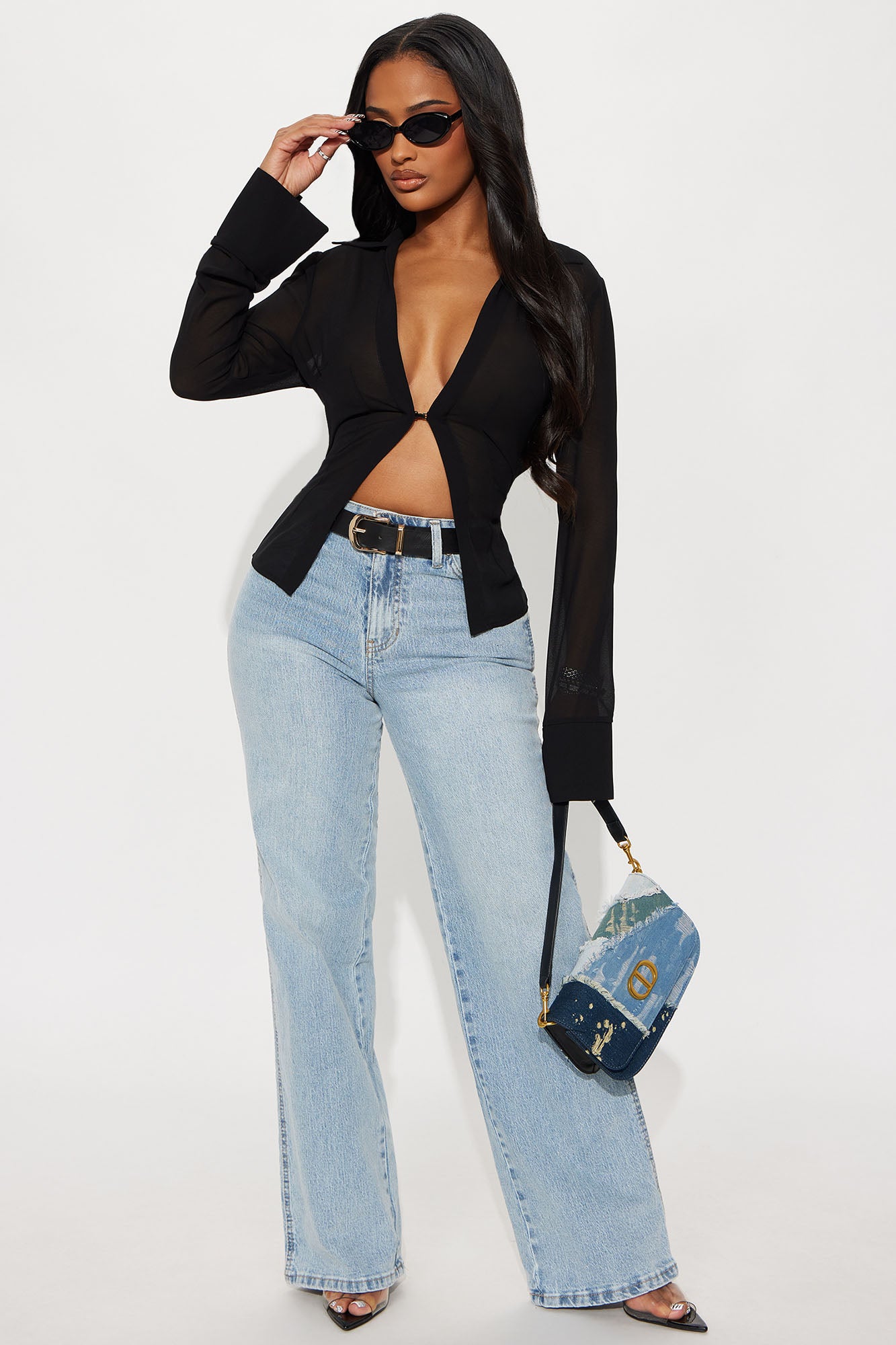 Never Changing Wide Leg Jeans - Light Wash