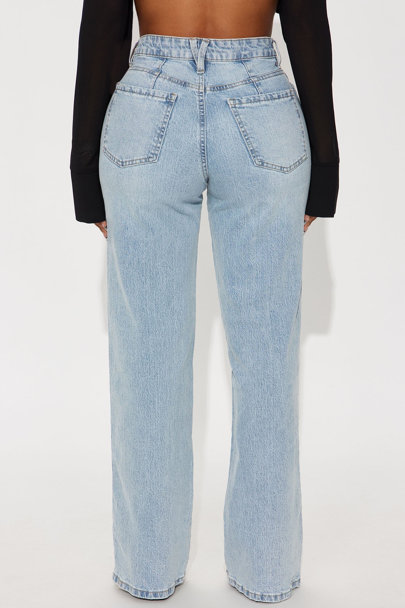 Never Changing Wide Leg Jeans - Light Wash
