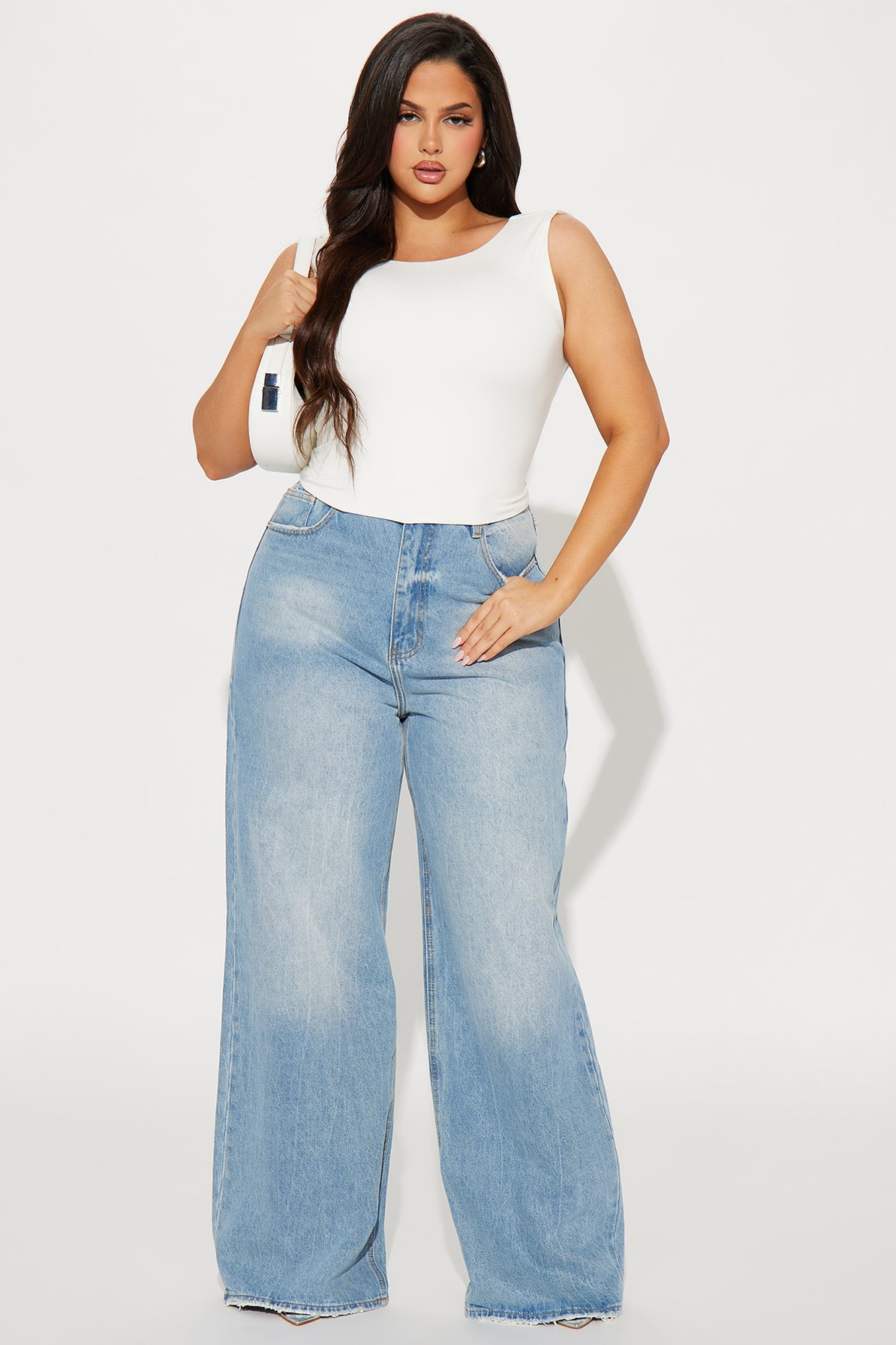 Destiny Double Lined Backless Top - White