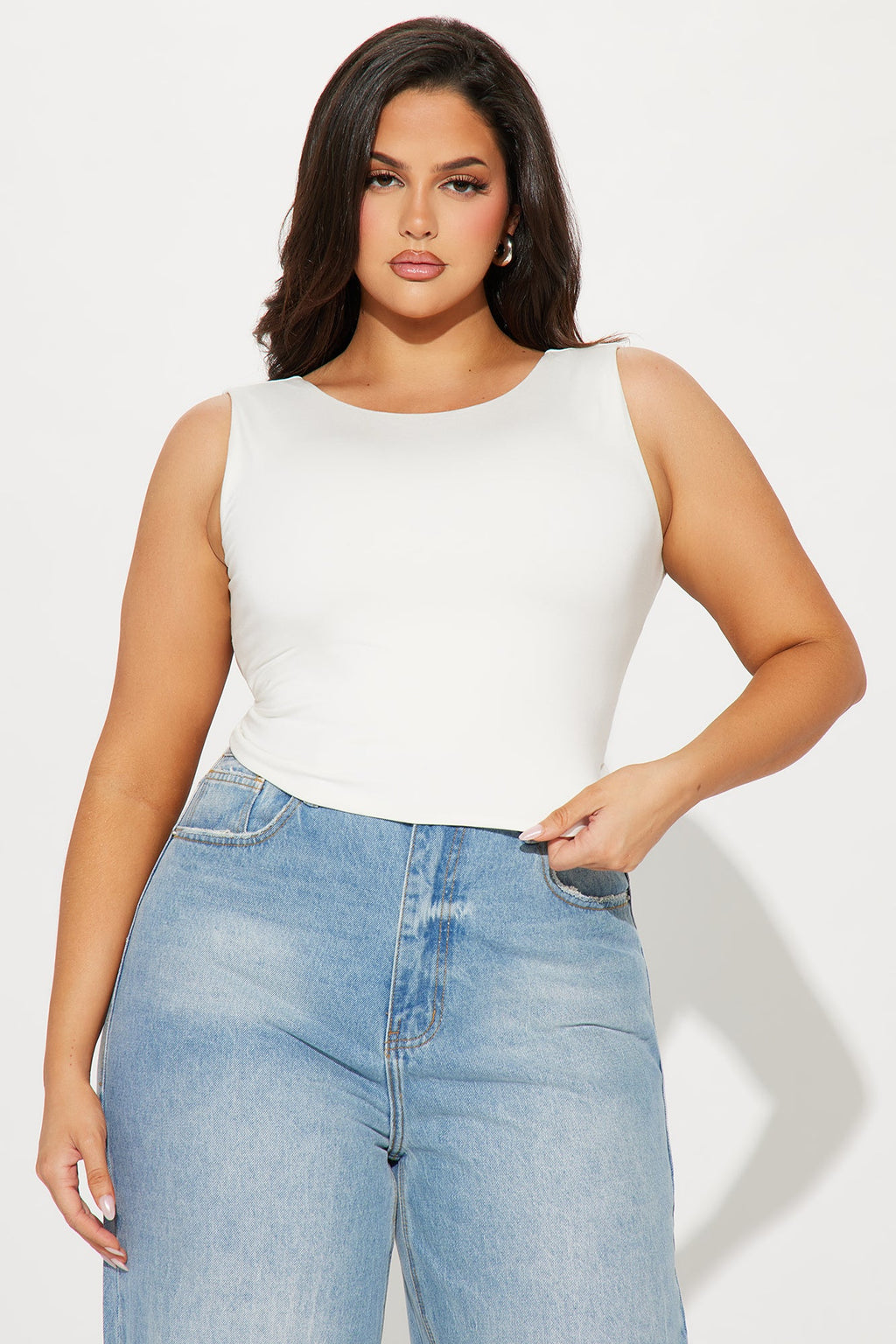 Destiny Double Lined Backless Top - White