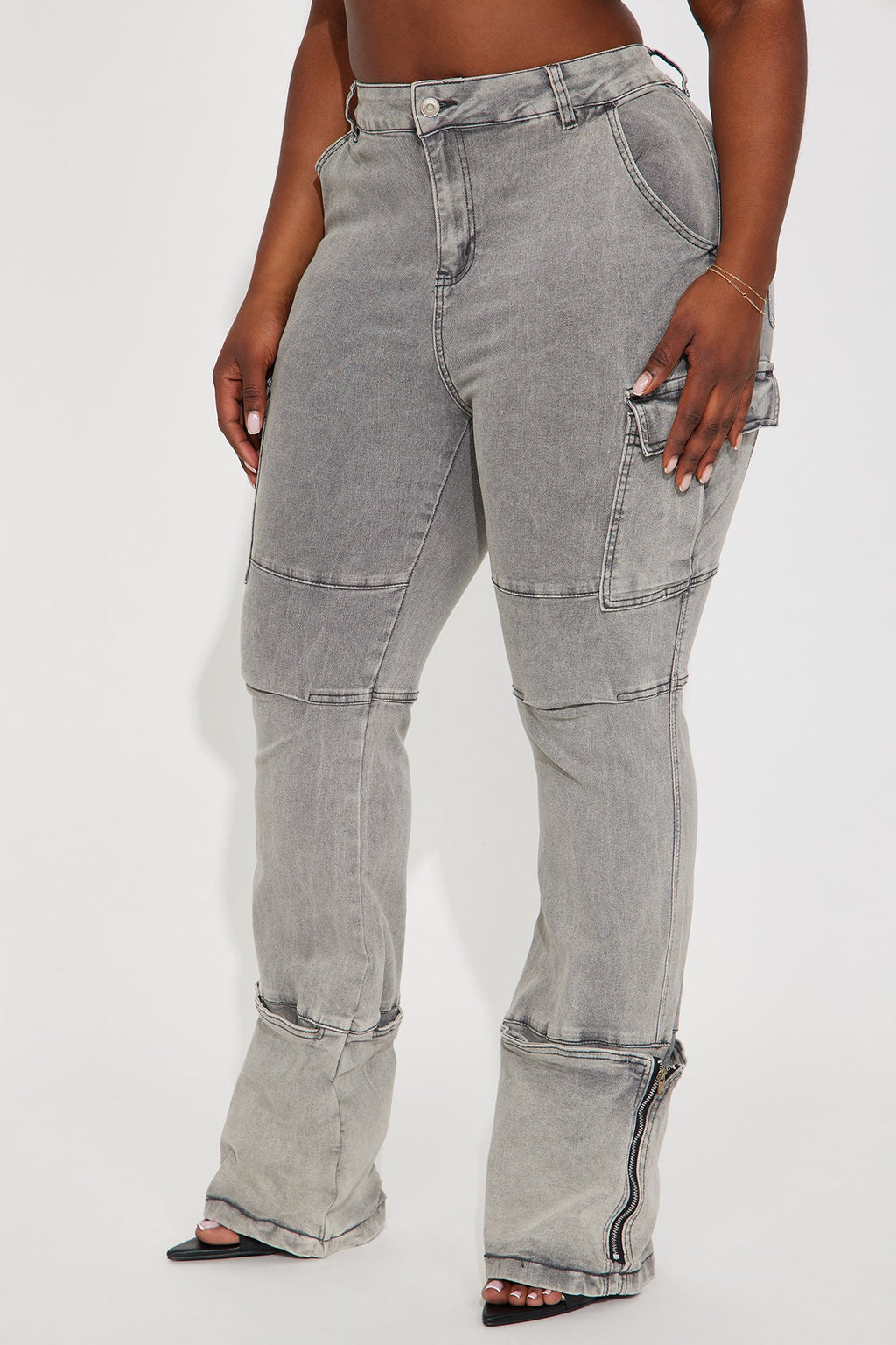 Camden Cargo Utility Jeans - Grey